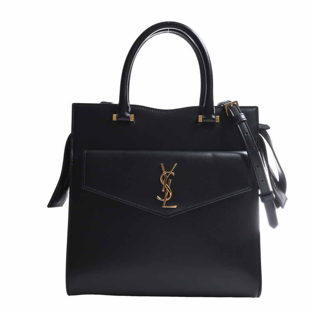 Saint Laurent Leather Small 2way Handbag Black